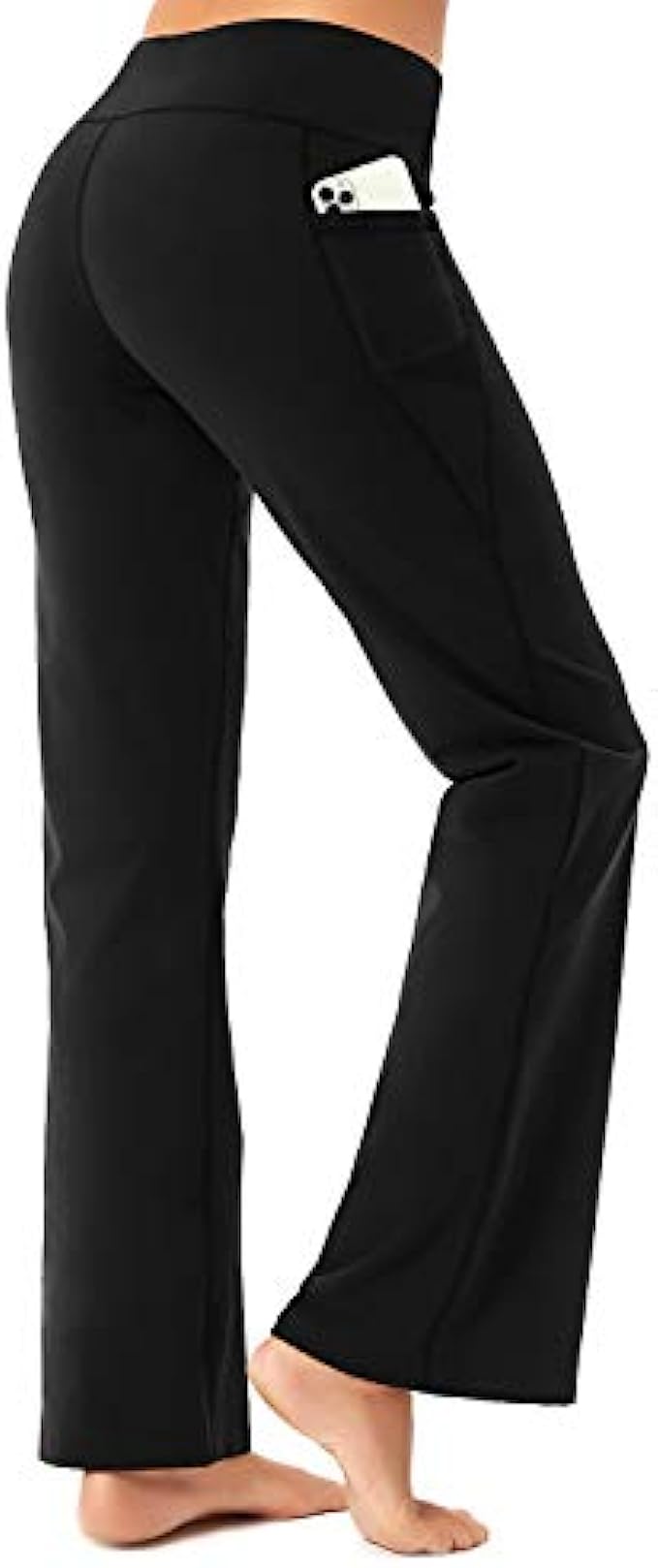 FIRST WAY Buttery Soft Women's Bootcut Yoga Pants Capris with 3 Pockets Lounge Floral Printing
