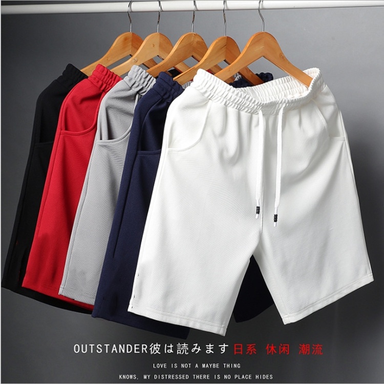 Large size casual pants, five-point pants, home pants, summer beach pants, men's casual running sports shorts, men's five-point straight pants