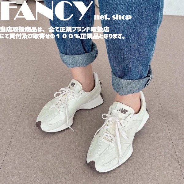 New Balance 327 apricot beige sea salt white vintage suede platform casual sports training running shoes WS327FB