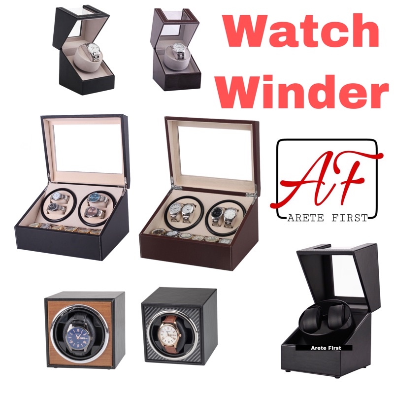 Automatic classic watch Watch Winder Wood Box (BROWN / BLACK) for watches winding