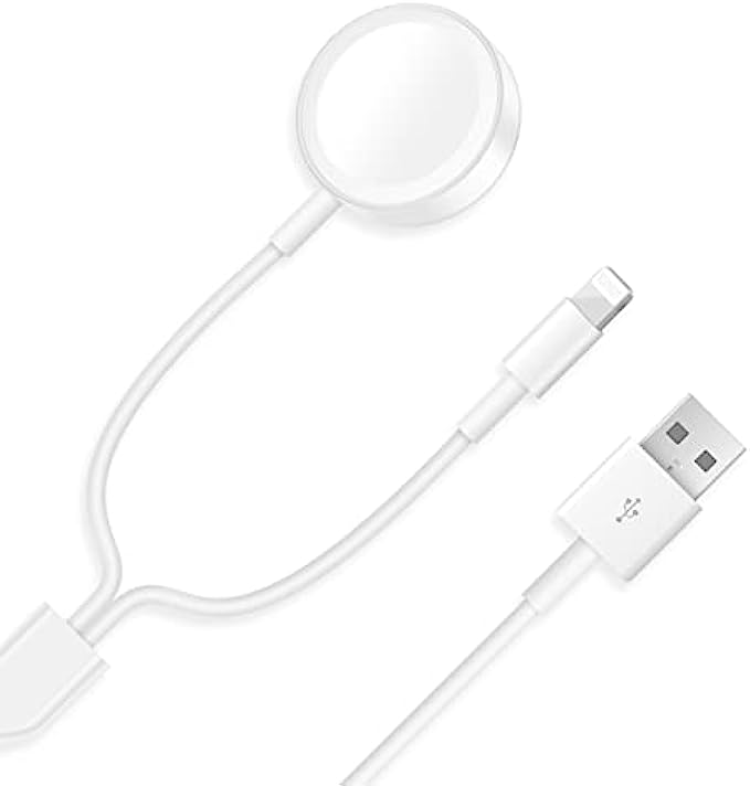 lifeegrn Update Version Smart iWatch Charger Wireless USB 6.5 ft/2 m Charging Cable for Apple Watch Series SE/7/6/5/4/3/2/1 & Phone 12/11/Pro/Max/XR/XS/XS Max/X&Pad Series