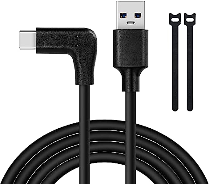 Deegotech Link Cable 10ft for Quest 2, USB 3.0 to USB C Cable High Speed Data Transfer & 3A Fast Charger Compatible with Meta/Oculus Quest 2 VR Headset Accessories Gaming PC Steam VR-Black