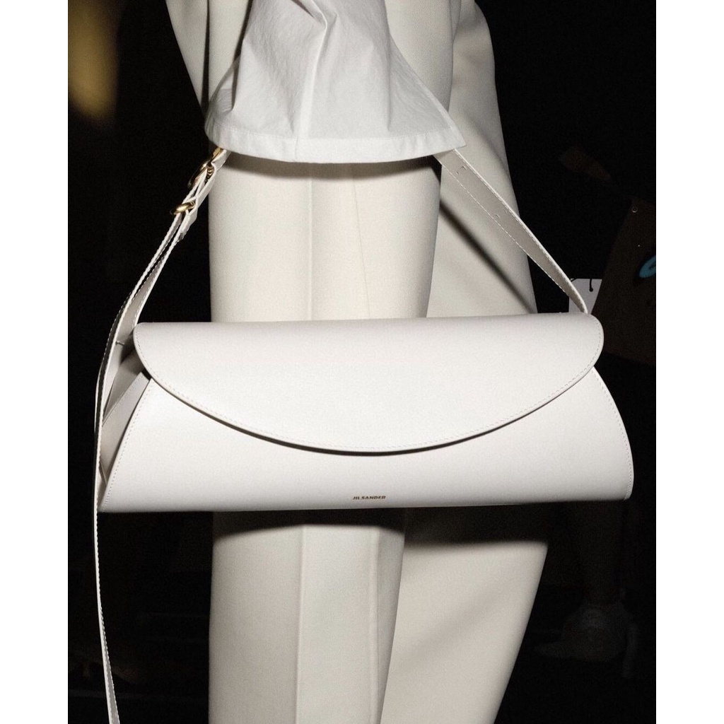 [SR-STUDIO] JIL SANDER Niche Brand Cylinder Bag Female Cannolo Series New Style Genuine Leather Cowhide