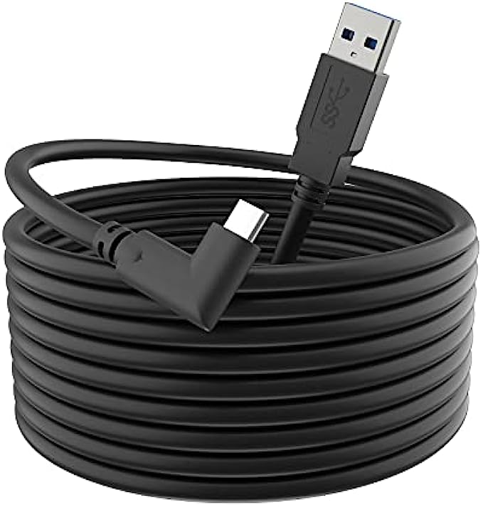 LcueGuk Link Cable Compatible with Oculus Quest 2 Link Cable 16.5FT, USBA to Type C VR Headset Cable for Oculus Quest 2 / Quest 1  Fast Charging & PC Data Transfer Cord for VR Headset and Gaming P