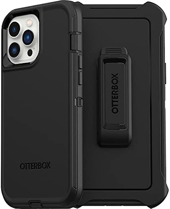 OTTERBOX DEFENDER SERIES SCREENLESS EDITION Case for iPhone 13 Pro Max & iPhone 12 Pro Max - BLACK