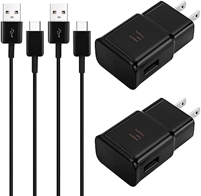 Fast Charger Samsung,Android Phone Charger with USB Type C Charger Fast Charging Cable for Samsung Galaxy S22/S22+/S22 Ultra /S21/S21+/S20/S10/S10+/S10e/S9/S9+/S8/S8Plus/Edge/Active/Note,2Pack