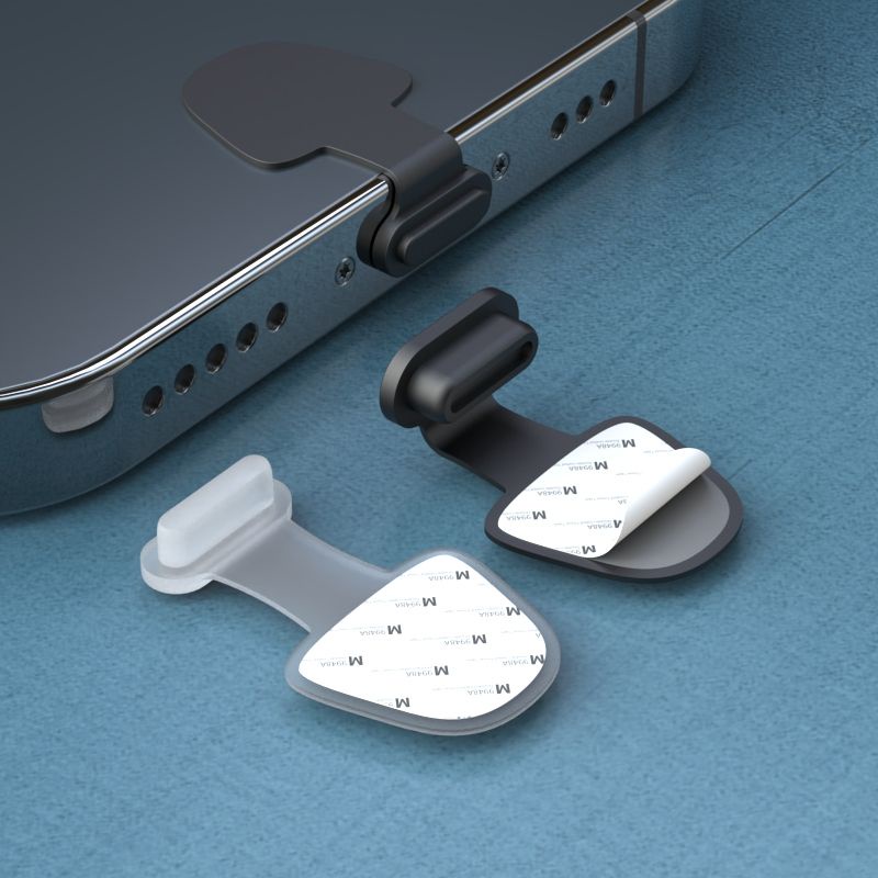 Anti-Dust Plug new Anti-Lost Integrated Apple Pure Silicone Mobile Phone Computer Android For Charging Port Suitable TYPEC2022 VKAK