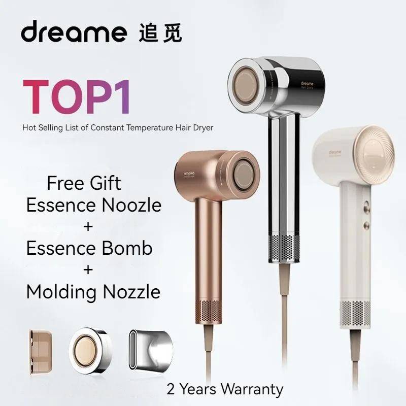 [⚡Ready Stock⚡] Dreame Hair Glory Hair Dryer | World 1st Hair Dryer with Essence |  High Speed 2 Mins Fast Drying | 300 Million Negative Ions | Essence | 2 Years Warranty