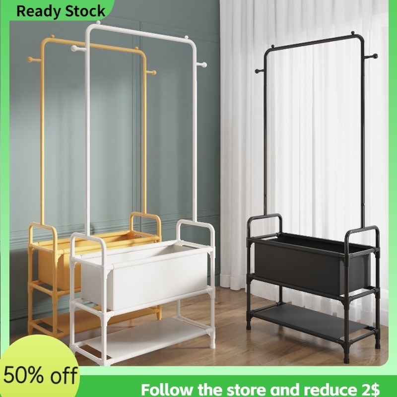 【Free Shipping】Clothes Drying Rack Clothes Hanger Floor Clothes Storage Rack Home Bedroom Dormitory Clothes Organizer Storage Shelf