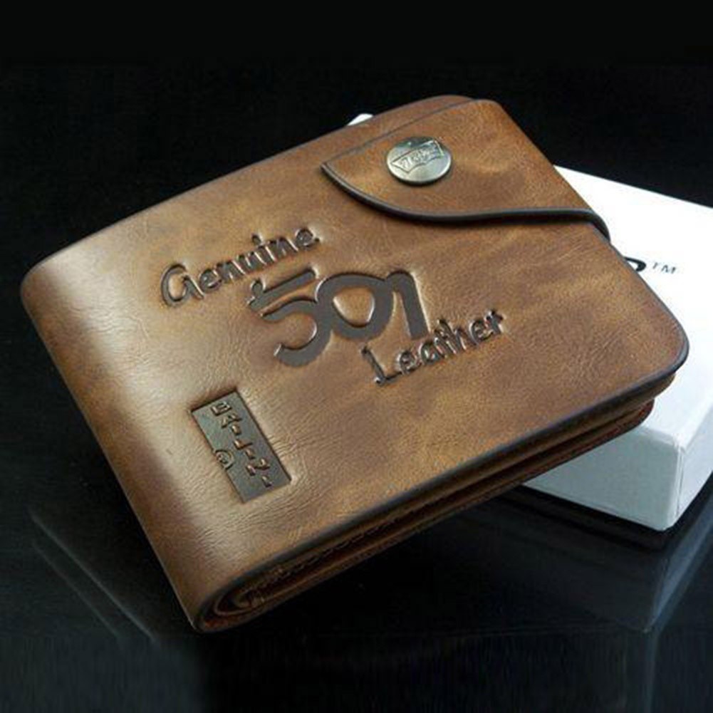 Mens Faux Leather Bifold Case Purse Pocket Wallet Bag