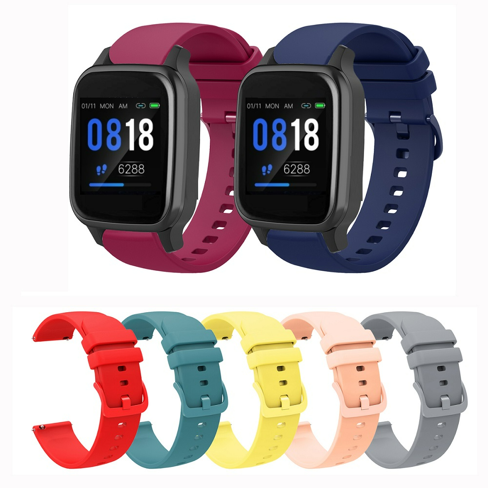 For For AXTRO Fit 3/Actxa Tempo 4c/Actxa Tempo 5c 20mm Silicone Band Strap for fit3 Huami Amazfit Bip3 GTS2 GTS4 mini GTS3 GTS2e Neo GTS 2 3 4 2e Bip S U Pro Soft Waterproof sport band fashion wristba
