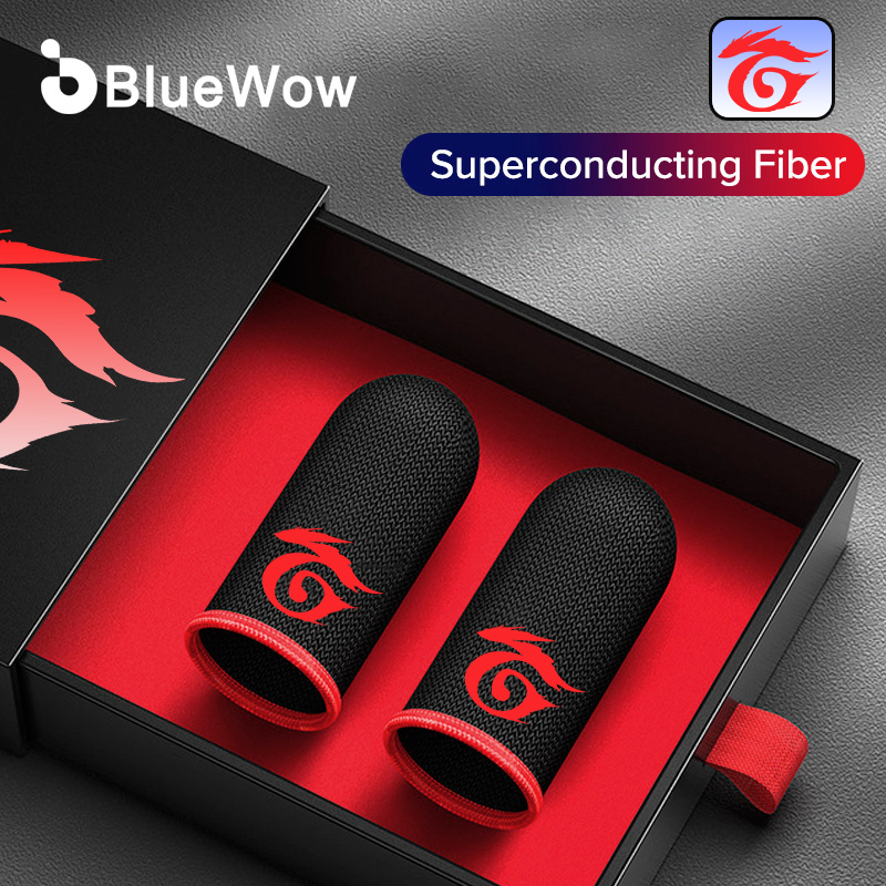 BlueWow Finger Sleeves for Gaming,Gaming Finger Sleeve,Finger Gloves For Gaming,Thumb Gloves For Gaming, Fiber Breathable Game Controller Accessories SweatProof Gaming Thumb Sleeve