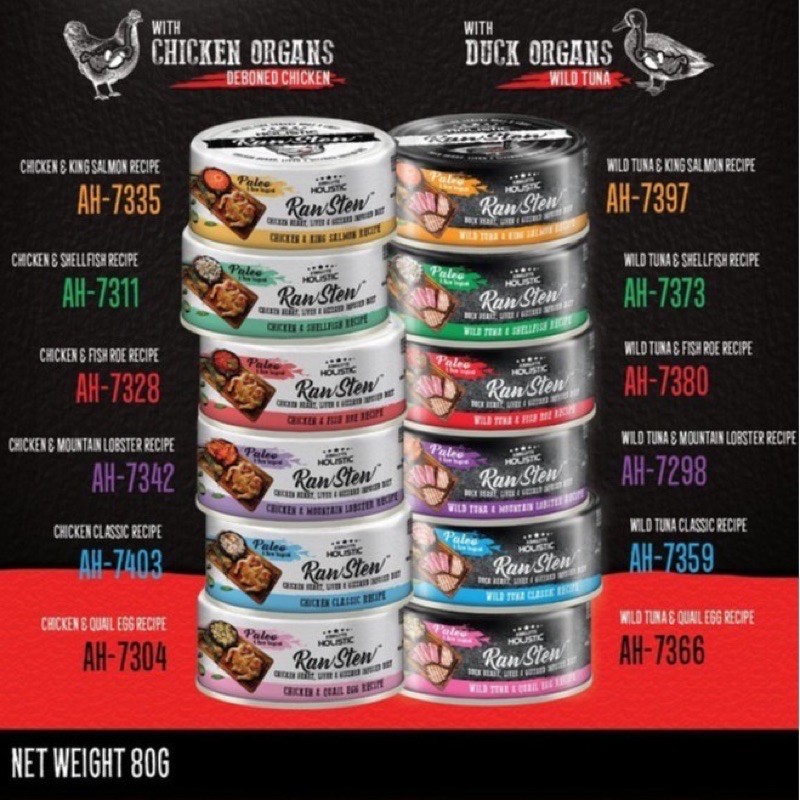{Bundle of 24} {Mixeable}Absolute Holistic Raw Stew Cat Canned Food 80g