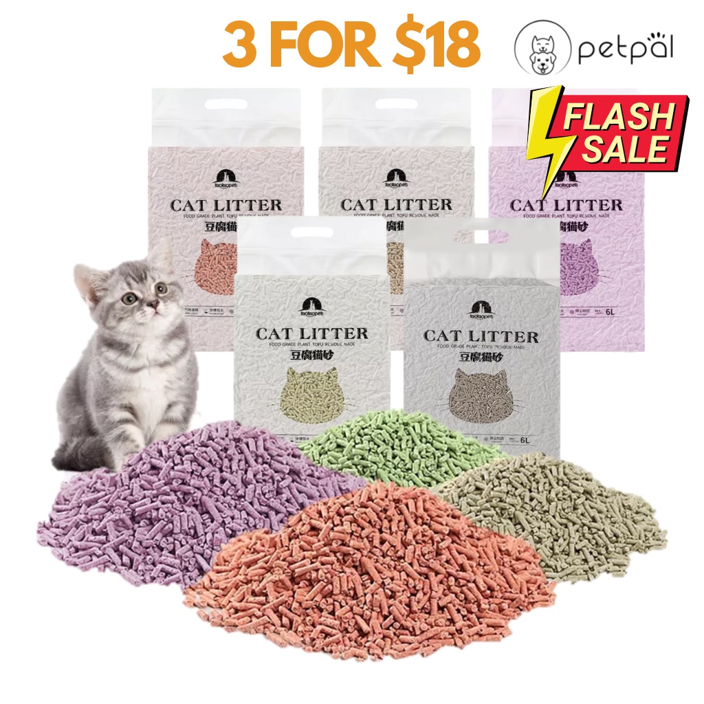 [4 FOR $20] Tofu Cat Cleaning Clump Litter (6L)