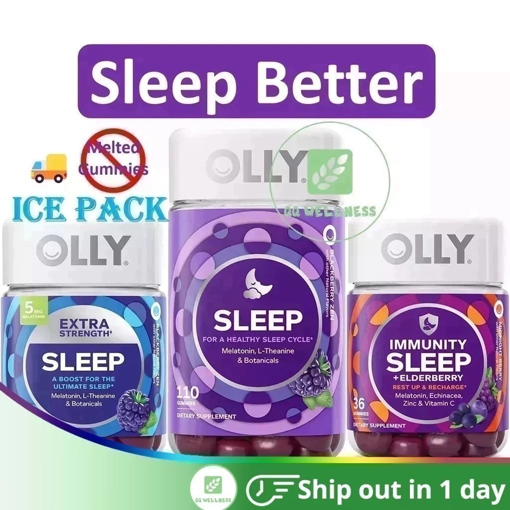 ?OLLY Restful Sleep/Immunity/Stress/Extra Strength Sleep Gummies Melatonin & L-theanine Chamomile