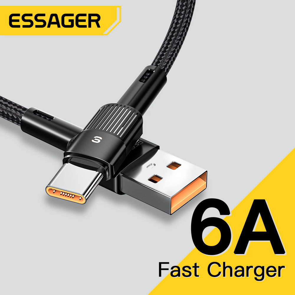Essager 6A 66W USB C cable for Samsung  fast charging charger data cable