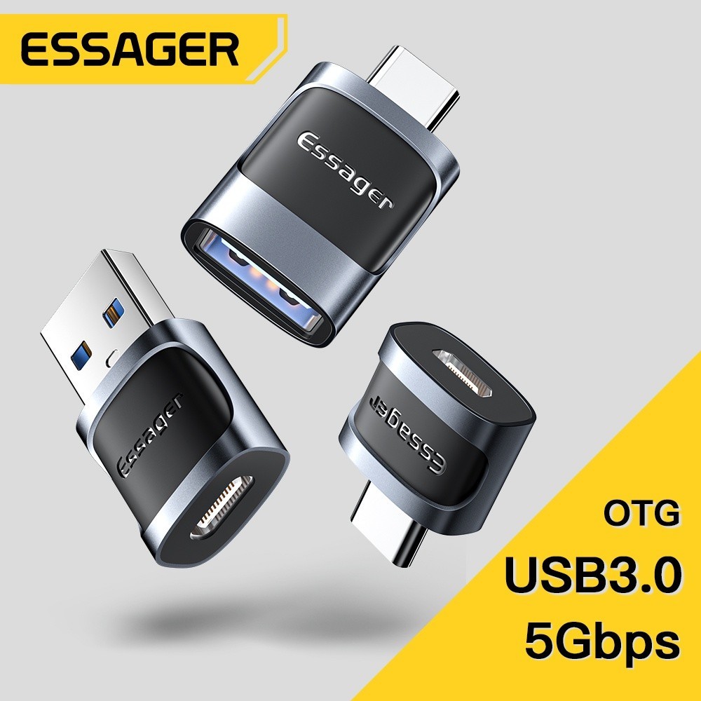 Essager USB To Type C Mirco To Type C Type C To USB OTG Converter Type C ABS Computer For Android Premiumotg type c