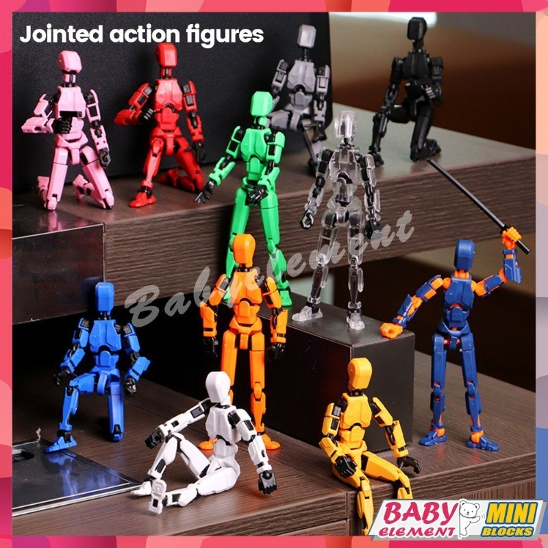 3D Minifigure Articulated Man 13 Lucky Doll with Multiple Joint Movable Toys 3rd Generation Dummy Doll DIY Decompression