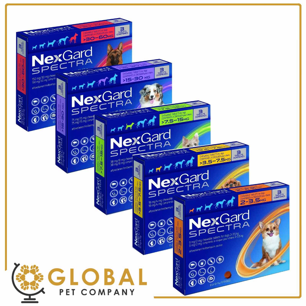 LICENSE SUPPLIER Nexgard Spectra chew for dogs (5 sizes)